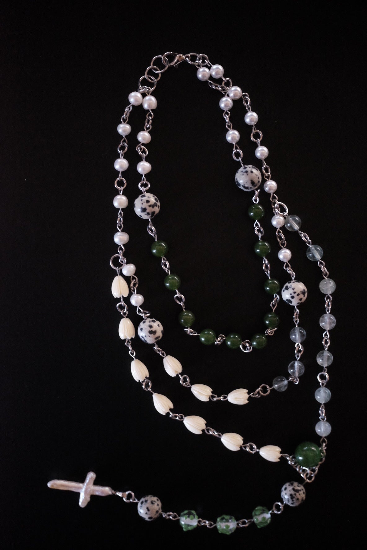Bruha x Hukott Rosary mixed bead choker