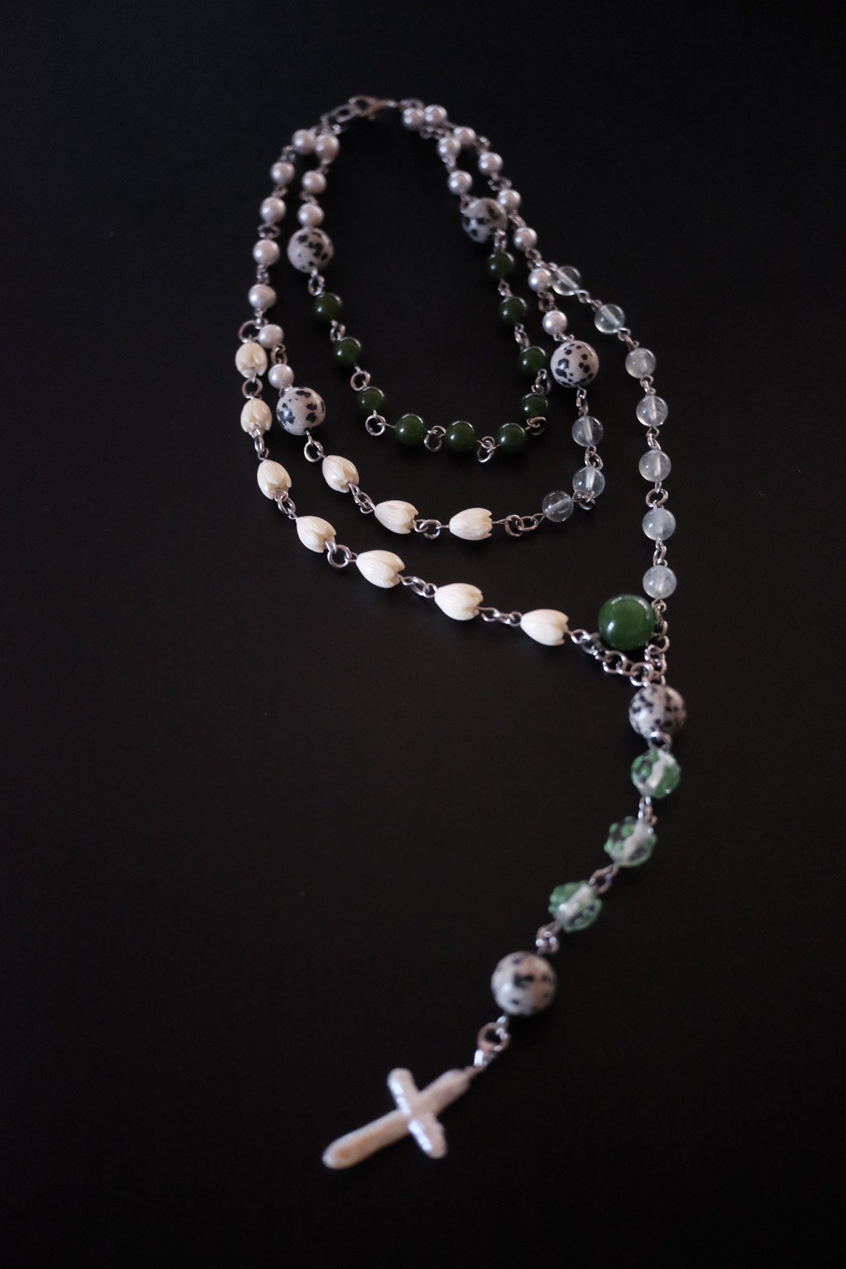 Bruha x Hukott Rosary mixed bead choker