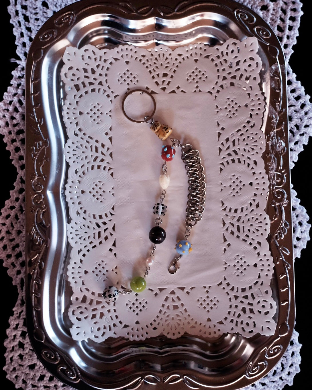 Bruha x Hukott chainmaille keychain 2