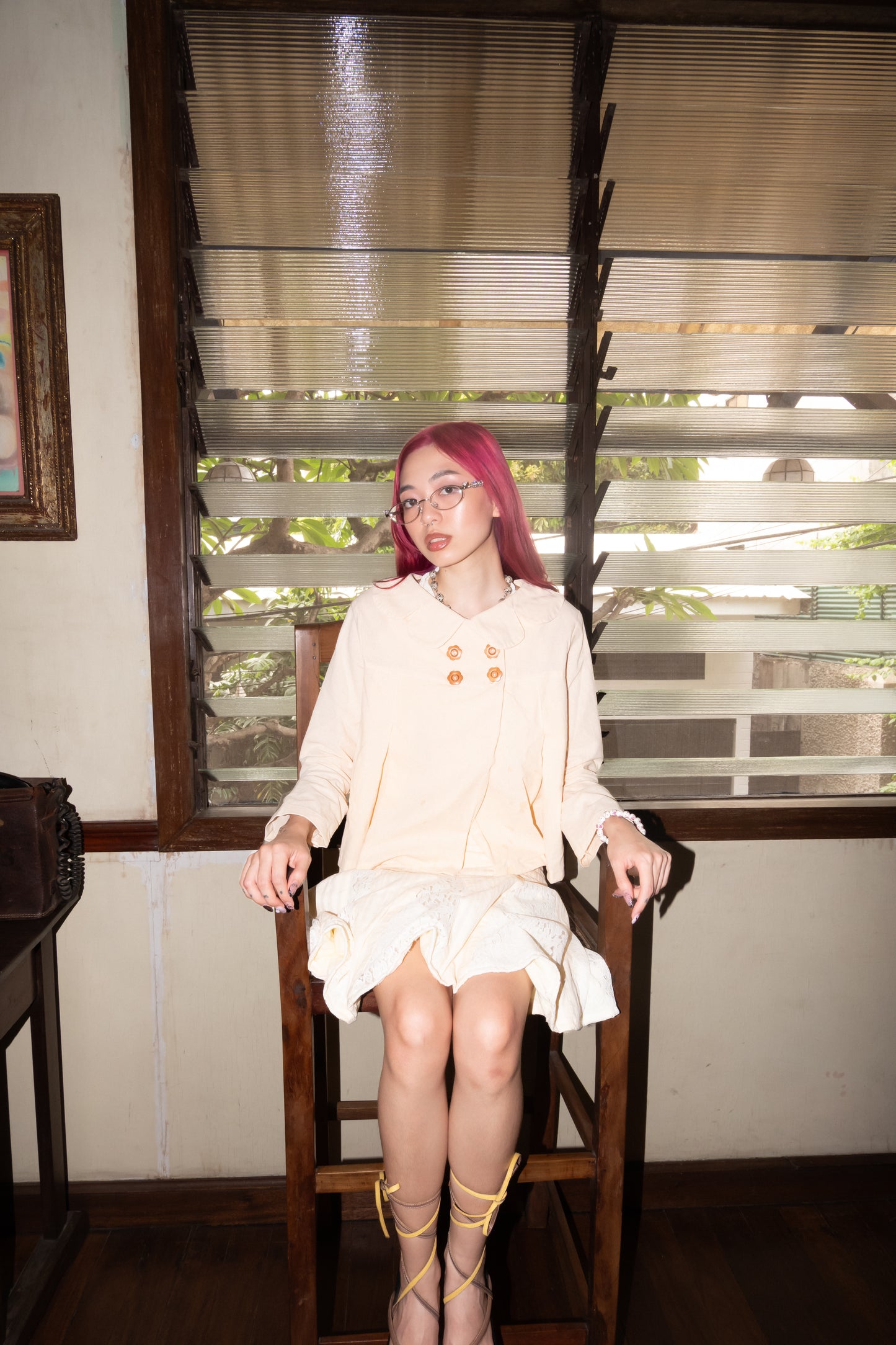 Petal jacket in Oat