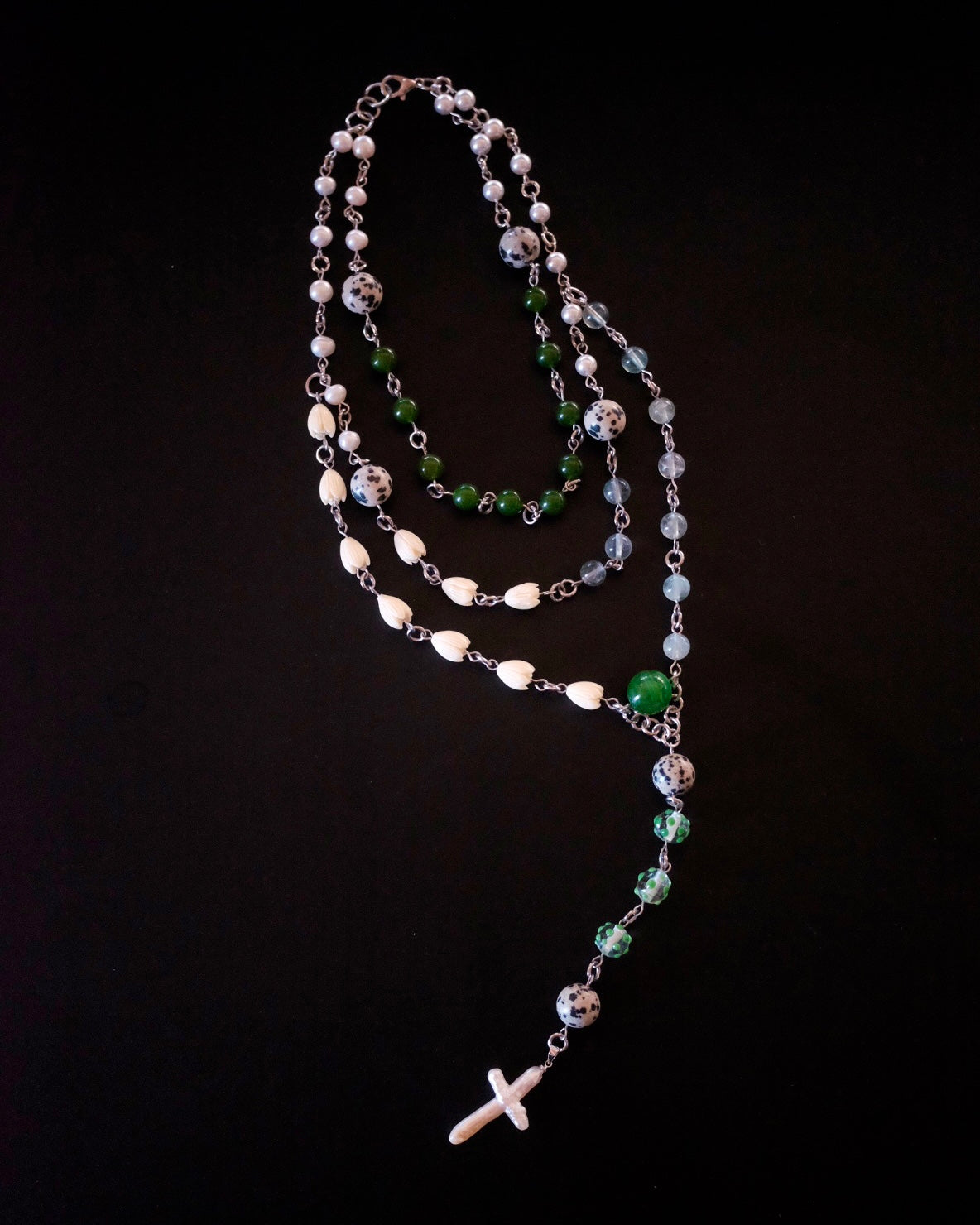 Bruha x Hukott Rosary mixed bead choker