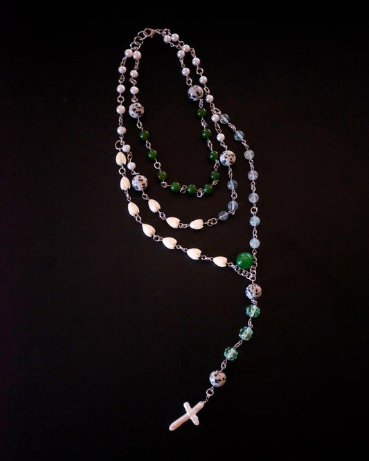 Bruha x Hukott Rosary mixed bead choker
