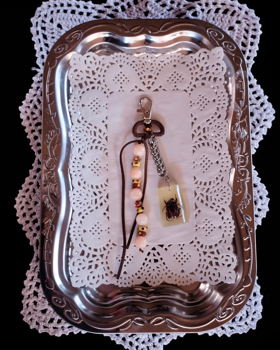 Bruha x Hukott chainmaille bug keychain 2