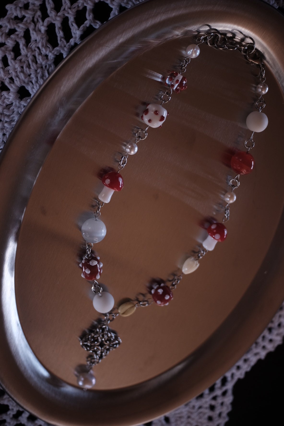 Bruha x Hukott mixed beads chainmaille choker 2